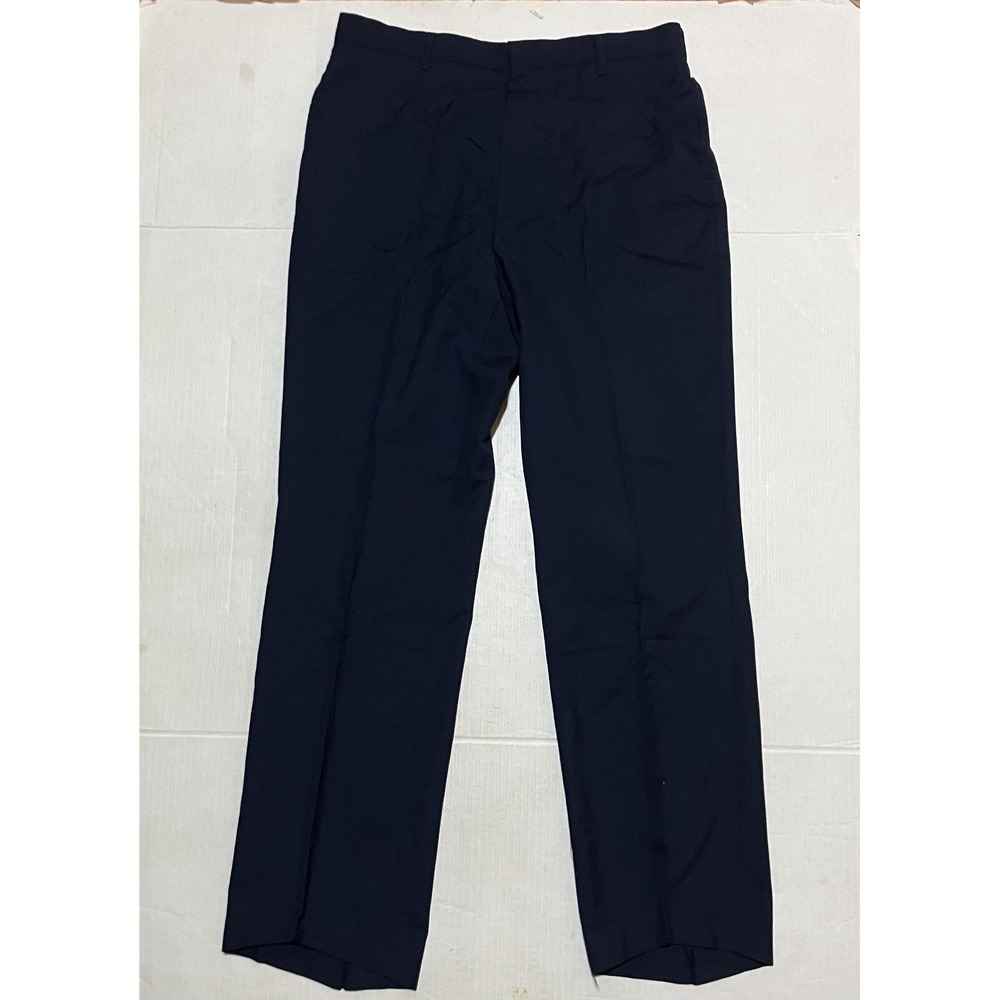 Vintage DSCP Service Trousers Men 35L Navy Blue Pleated Dress Pants‎ Military